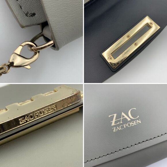 ZAC ZAC Posen Eartha Folded Gusset Chain Crossbody Bag in Gray - Picture 9 of 12